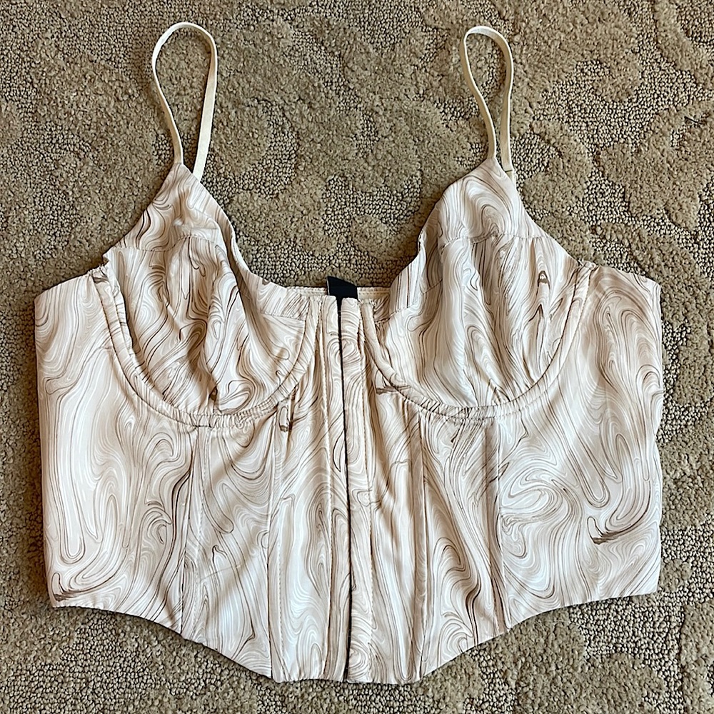 Windsor Cream Swirl Patterned Top
